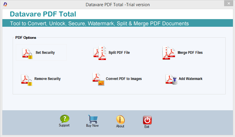 download pdf Total software, merge pdf file, split pdf, convert pdf to images, lock pdf, unlock pdf, add pdf watermark