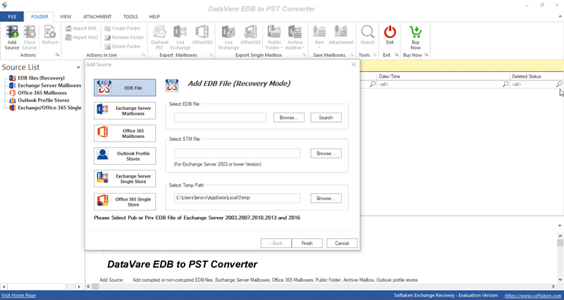 Datavare EDB to PST Converter Windows 11 download