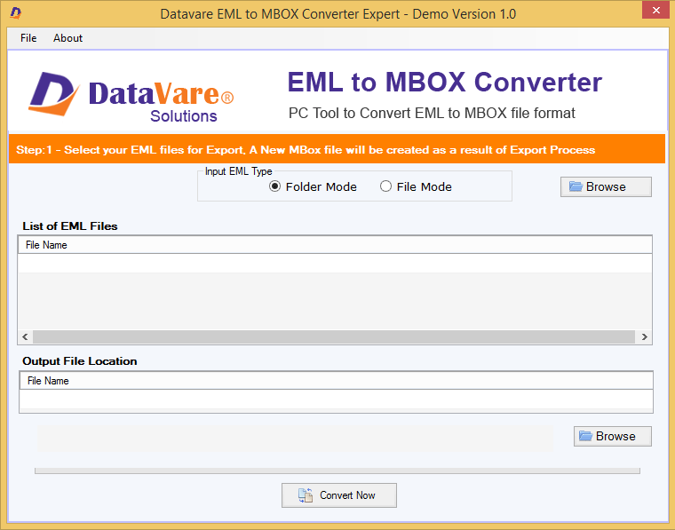 DataVare EML to MBOX Converter Expert screenshot