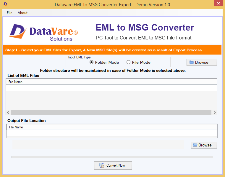 Windows 10 DataVare EML to MSG Converter Expert full