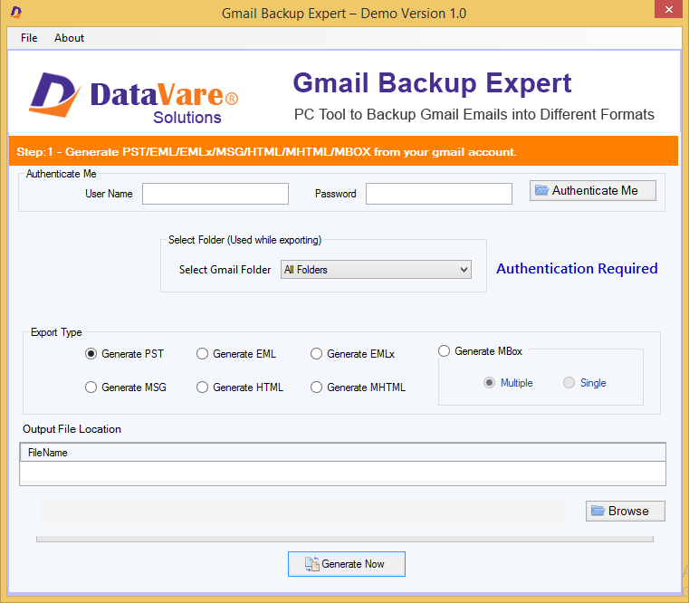 DataVare Gmail Backup Expert Windows 11 download