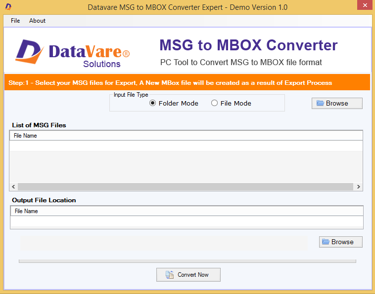 Windows 7 DataVare MSG to MBOX Converter Expert 1.0 full