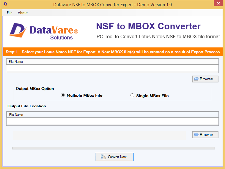 Windows 10 Datavare NSF to MBOX Converter full