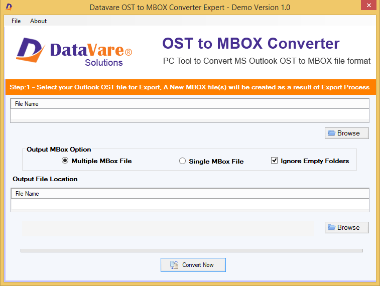 DataVare OST to MBOX Converter Expert screenshot