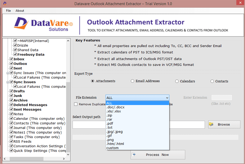 Windows 10 Datavare Outlook Attachment Extractor full