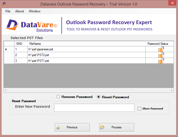 Datavare Outlook Password Recovery Windows 11 download