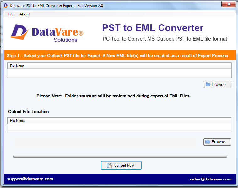 DataVare PST to EML Converter Expert screenshot