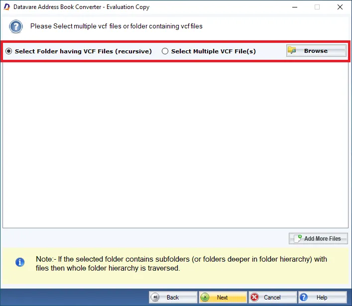 Select VCF files