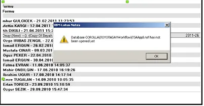 Errors of Lotus Notes -7