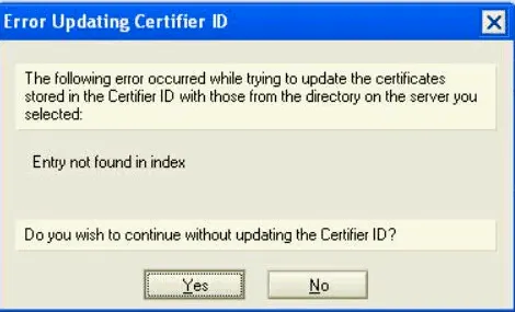 Errors of Lotus Notes -8