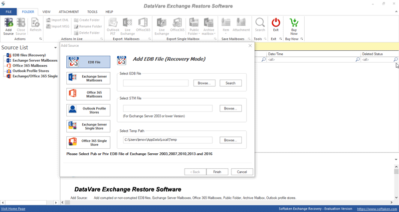 Exchange Restaurar