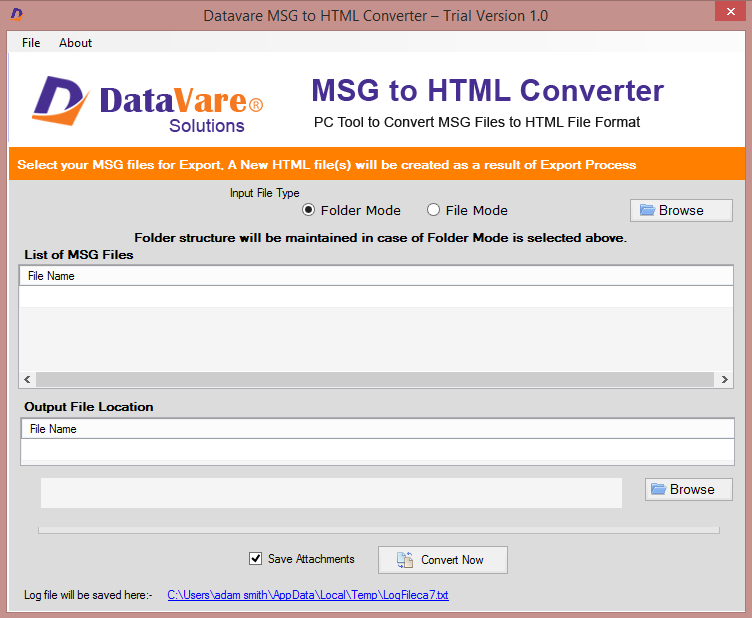 MSG a HTML