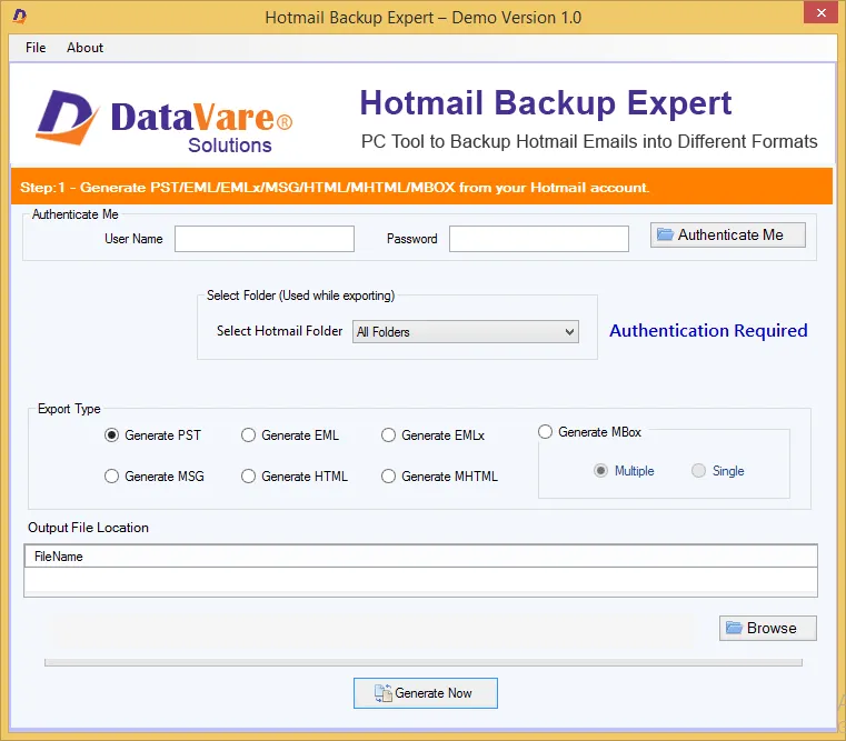 Hotmail Backup software