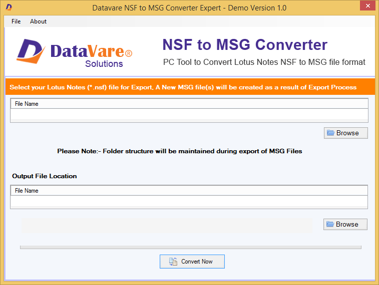 Convertitore NSF a MSG