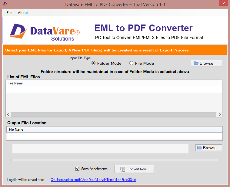 EML para PDF Conversor