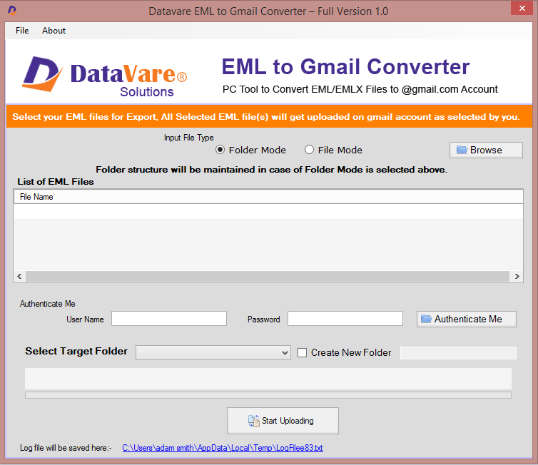 EML para Gmail Importer