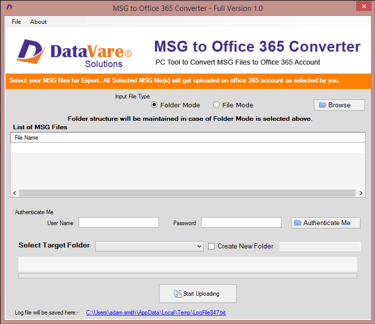 MSG para Office 365 Conversor