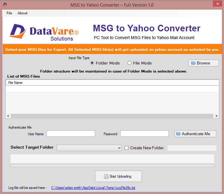 MSG para Yahoo Conversor